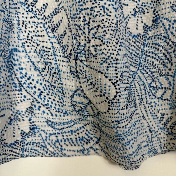 Parker Blue Printed Exie Blouse - Picture 6 of 8